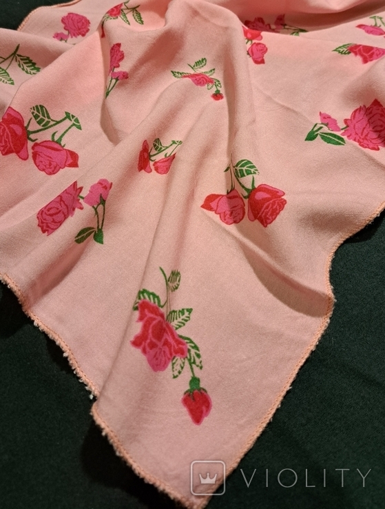  Шейный платок Розы Sey Sunny, винтажный дизайн 46/44,5 см, фото №2