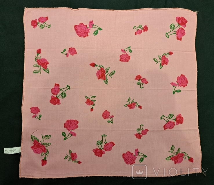  Шейный платок Розы Sey Sunny, винтажный дизайн 46/44,5 см, фото №7
