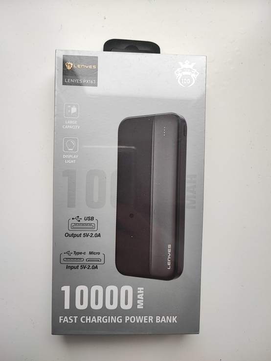 Внешний аккумулятор Power bank LENYES PX163 10000mAh, фото №2