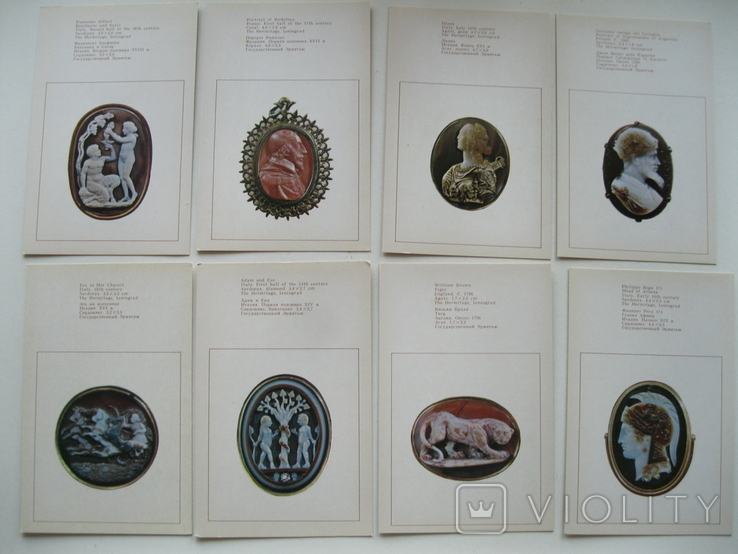 Набор открыток Западноевропейские камеи 1976г.16шт., фото №2