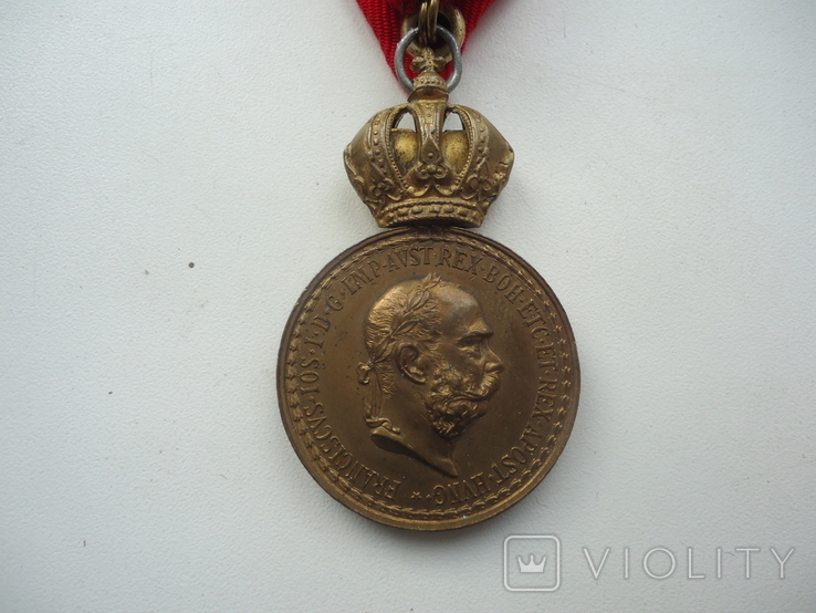Австро-венгрия 1890 медаль за заслуги Ф.Иосиф, фото №3
