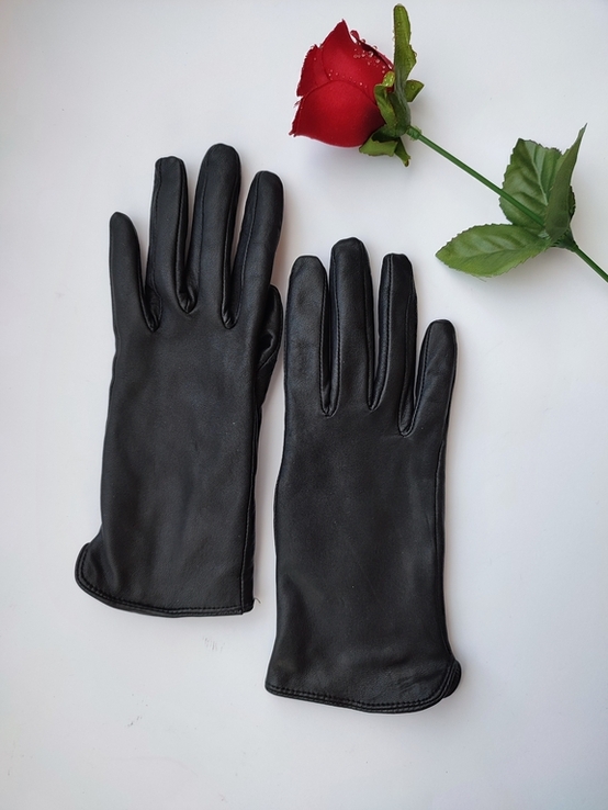 Стильні класичні шкіряні перчатки H&amp;M Швеція, фото №3