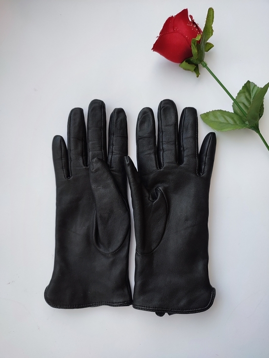 Стильні класичні шкіряні перчатки H&amp;M Швеція, фото №4