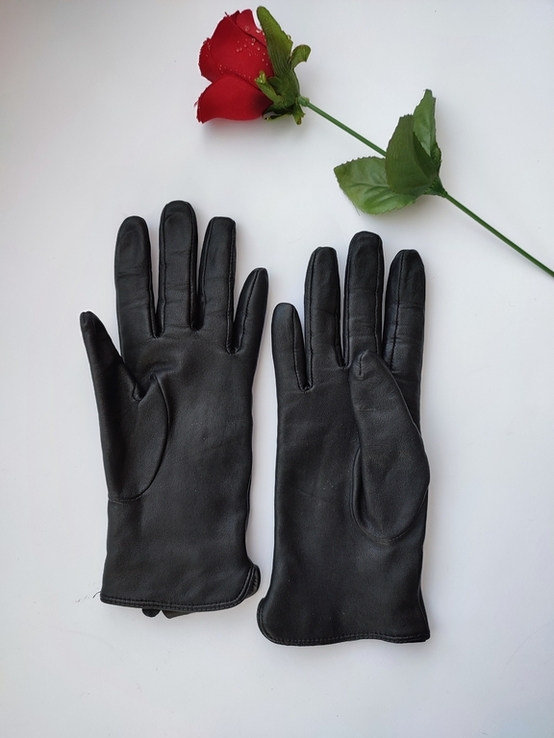 Стильні класичні шкіряні перчатки H&amp;M Швеція, фото №5