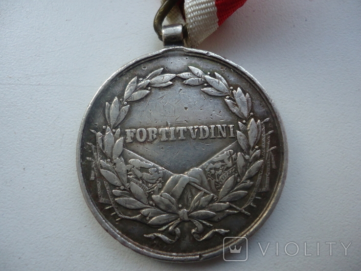Австро-венгрия медаль За Храбрость Карл 2 ст. 1917 г серебро, фото №6