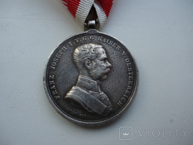 Австро-венгрия медаль За Храбрость Ф.Иосиф 2 ст. 1914 г, фото №3