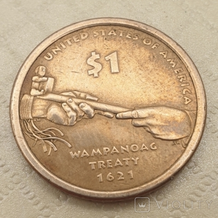 1 доллар 2011 D, фото №2