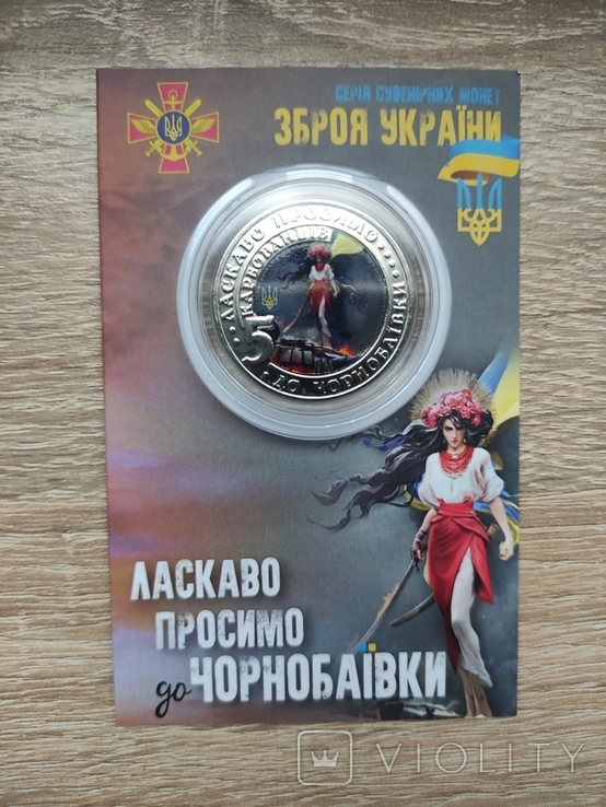 Сувенірна монета "Ласкаво просимо до Чорнобаївки", фото №2