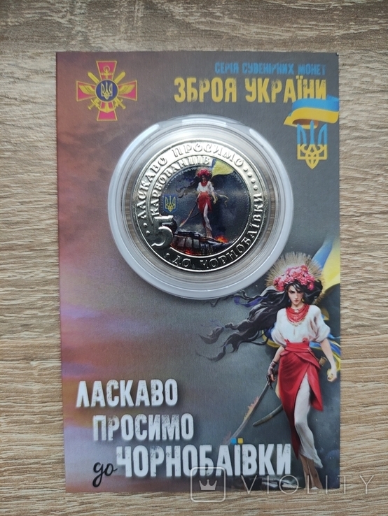 Сувенірна монета "Ласкаво просимо до Чорнобаївки", фото №3