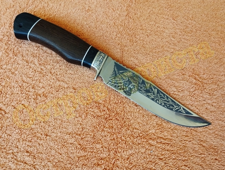 Нож охотничий тактический Пантера сталь 65х13 с чехлом, фото №5