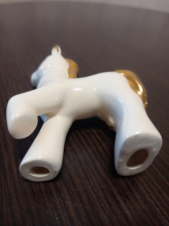 Фигурка керамика с позолотой Лошадь, фото №3