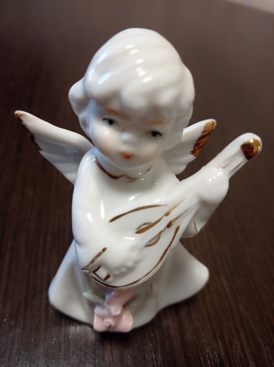 Фигурка керамическая с позолотой Ангел, фото №3