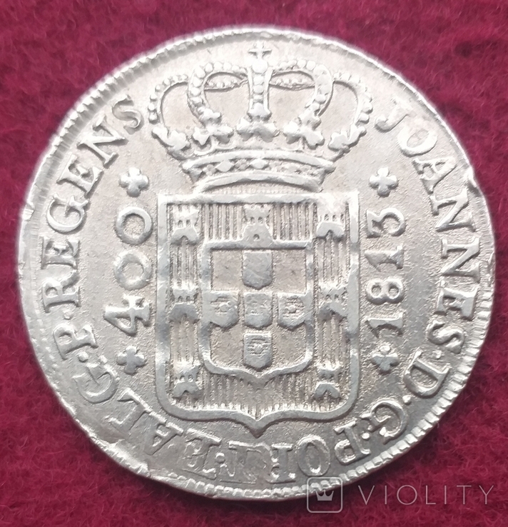 Португалия 400 реалов 1813 г., Жуан VI., фото №3