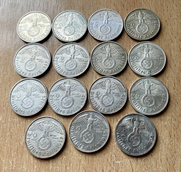 15 монет 2 марки 3 рейх, фото №7