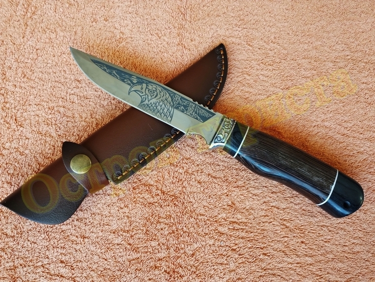 Нож охотничий туристический Орел сталь 65х13 с чехлом 27.5 см, фото №2
