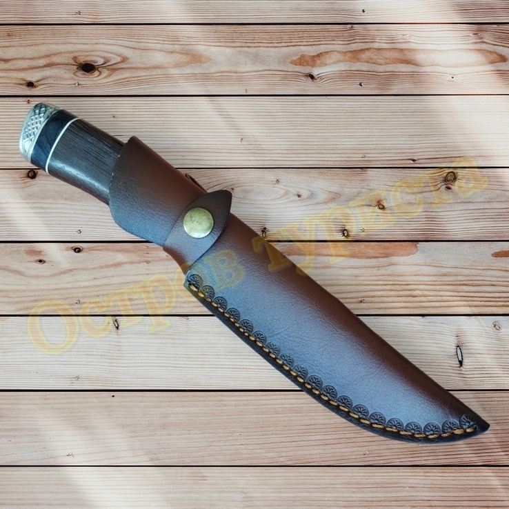 Нож туристический охотничий Скорпион сталь 65х13 с чехлом 27.5 см, фото №8