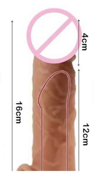 Эректальная насадка на пенис силиконовая (многоразовая, телесная). Блиц., фото №5