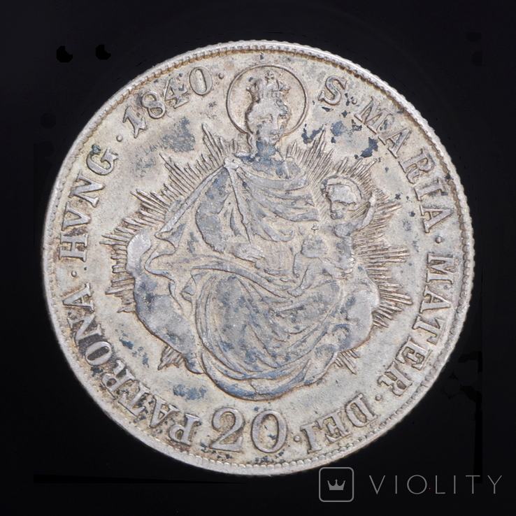 Брошка 20 Крейцерів 1840 B, Австро-Угорщина, фото №2