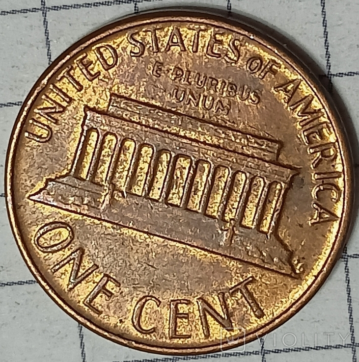 США 1 цент 1977 D, фото №3