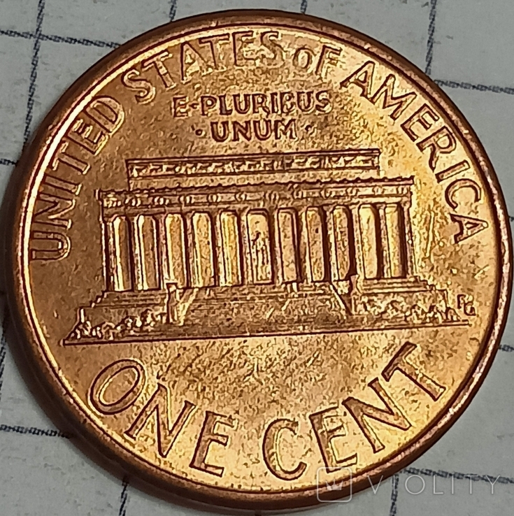 США 1 цент 1995 D, фото №3