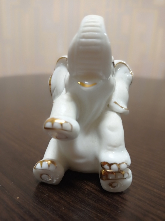Фигурка керамическая Слон с позолотой, фото №5