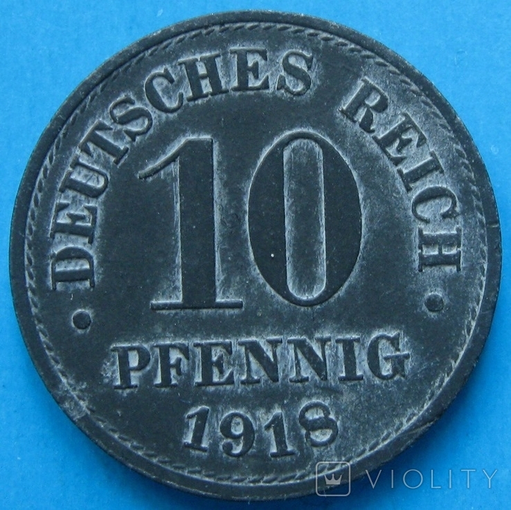 Германия 10 пфенниг 1918, фото №2