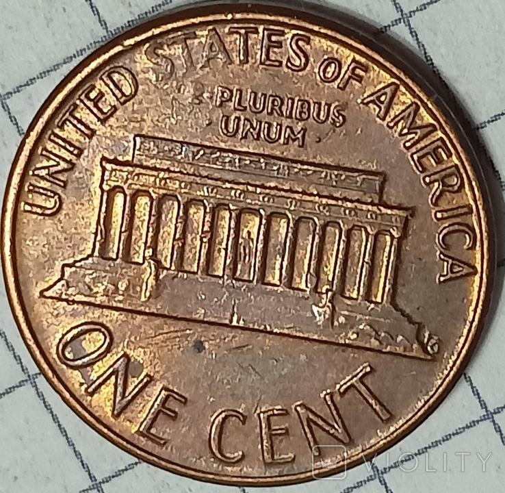 США 1 цент 1976 D, фото №3