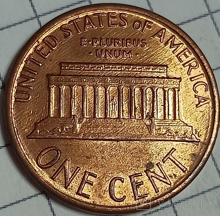 США 1 цент 1986, фото №3