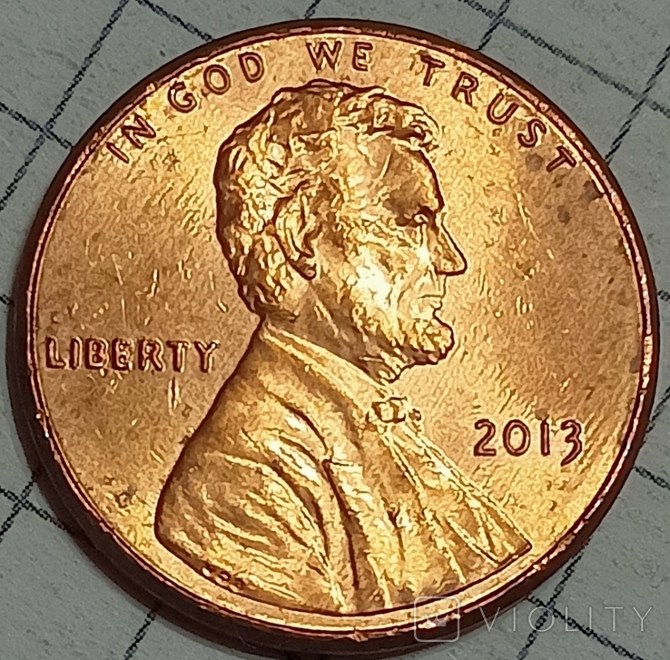 США 1 цент 2013, фото №2