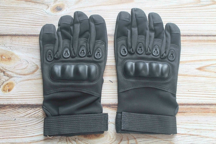Тактичні рукавиці з закритими пальцями. Чорні (1470) L, фото №3