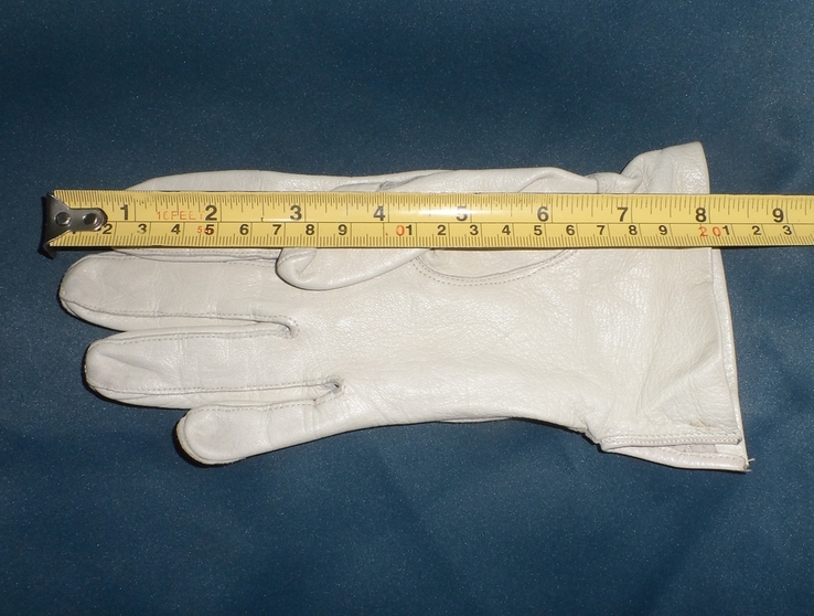 Рукавиці жіночі шкіряні колір слонової кістки розмір М, photo number 7