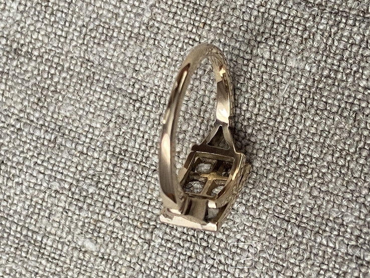 Старовинний перстень з діамантами, фото №4