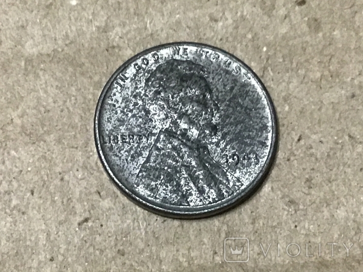 1 цент США . Один цент сша 1943, фото №2
