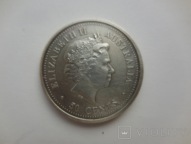 Монета 50 cents Elizabetn II 2005 г., фото №3