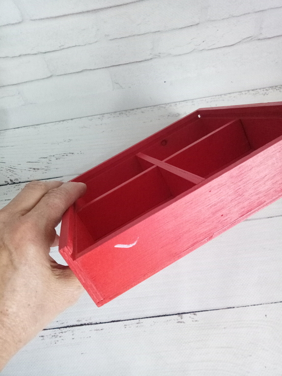 Дерев'яна коробка для зберігання дрібних предметів, фанера,, numer zdjęcia 7