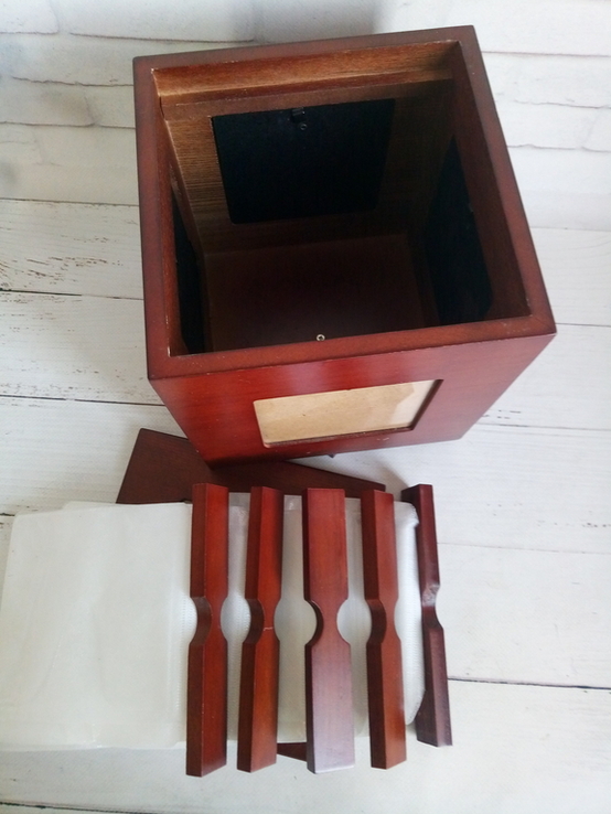 Дерев'яний ящик - фоторамка, для зберігання дисків CD та дрібних речей, фото №8
