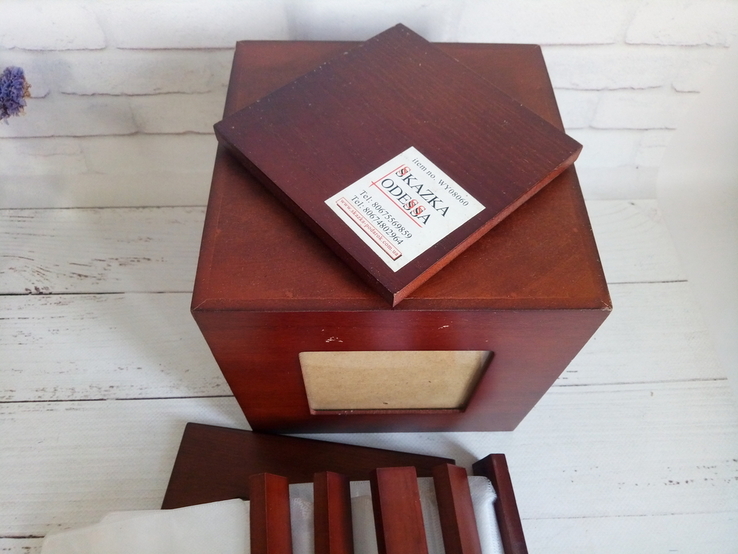 Дерев'яний ящик - фоторамка, для зберігання дисків CD та дрібних речей, фото №9