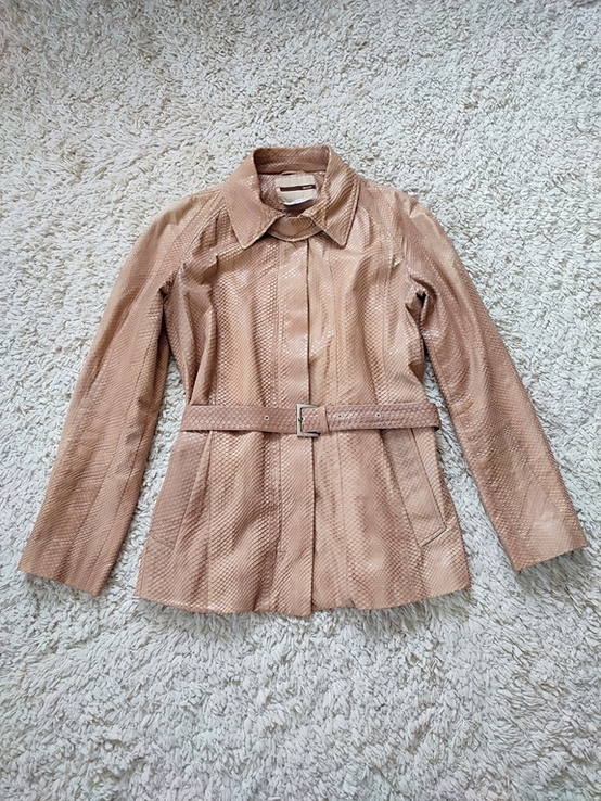 Пиджак жакет куртка из настоящей кожи питона бренд Bally made in Italy, фото №6