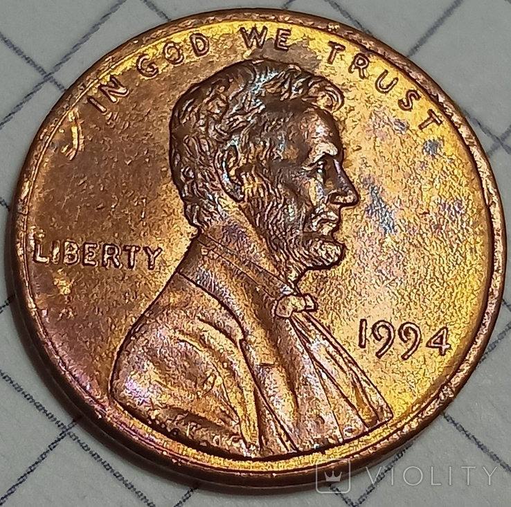 США 1 цент 1994, фото №2