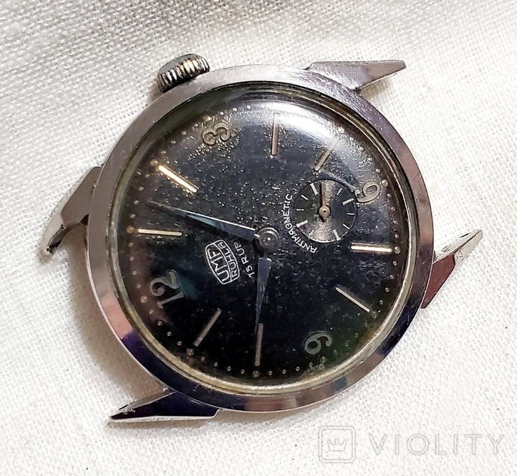 Німецький механічний годинник Ruhla-UMF з нержавіючої сталі 15 коштовностей, фото №3