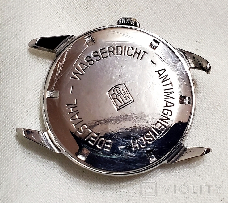Німецький механічний годинник Ruhla-UMF з нержавіючої сталі 15 коштовностей, фото №8