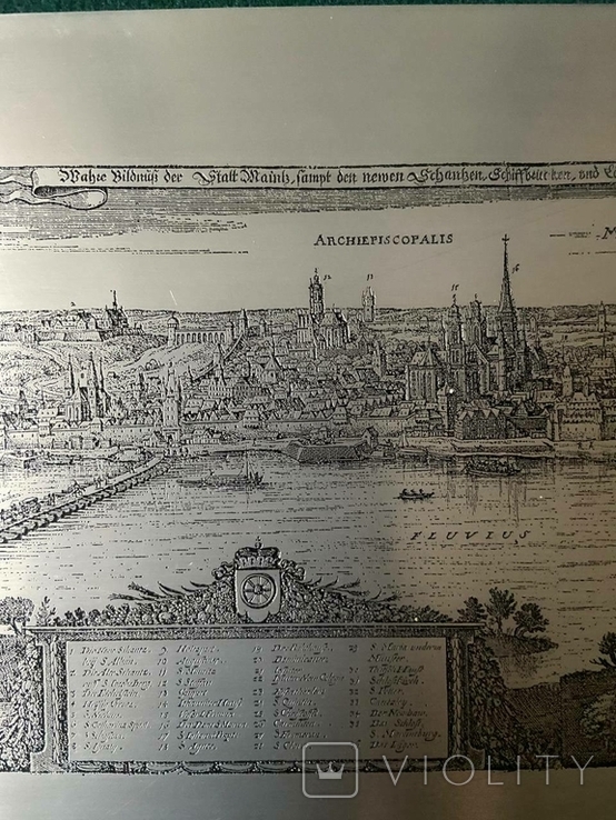 Плита с видам старого города Германии, фото №4