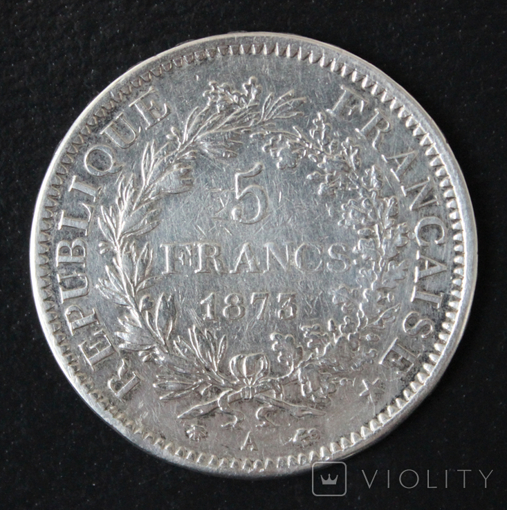 5 франков 1873(А), фото №3