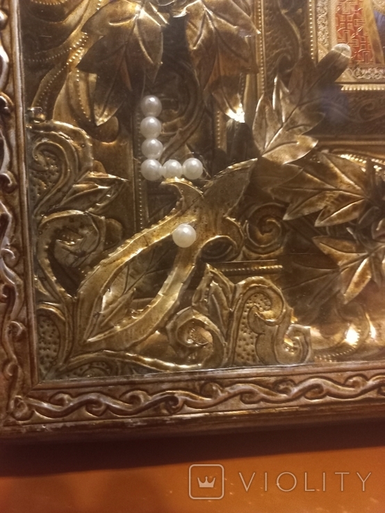 Икона Николая Чудотворца.Киот.ф-т.35.5х34см., фото №4