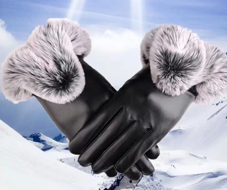 1шт - Женские утепленные перчатки р S-M-L для сенсорного экрана, фото №4