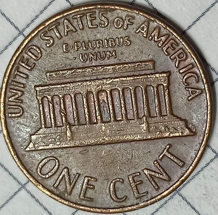США 1 цент 1969 D, фото №3