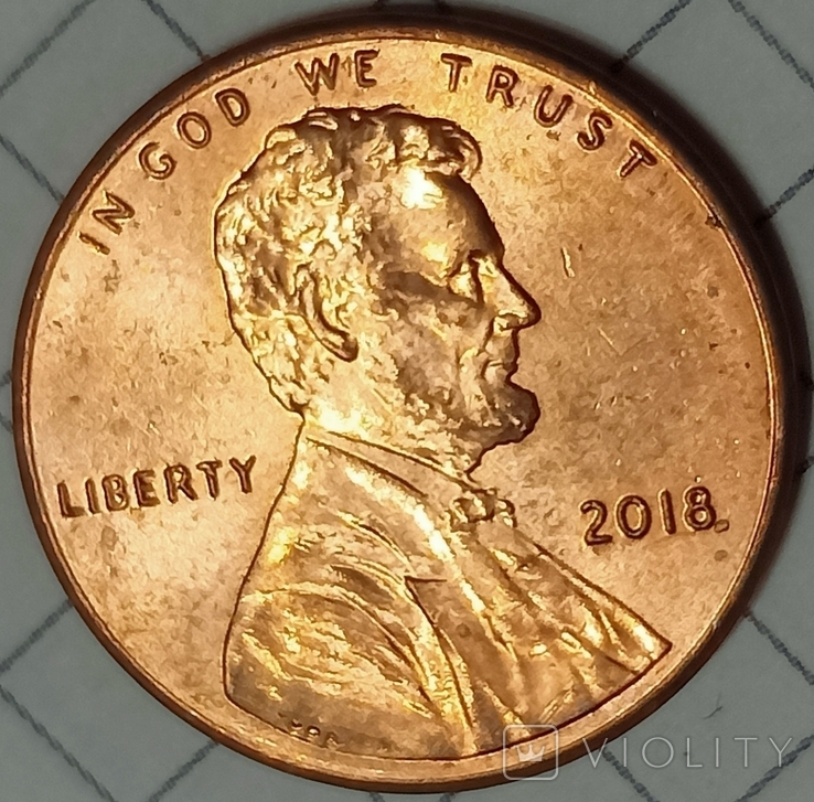 США 1 цент 2018, фото №2