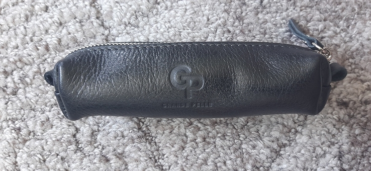 Ключниця Grande Pelle 130х30 мм глянцева шкіра чорний, фото №8