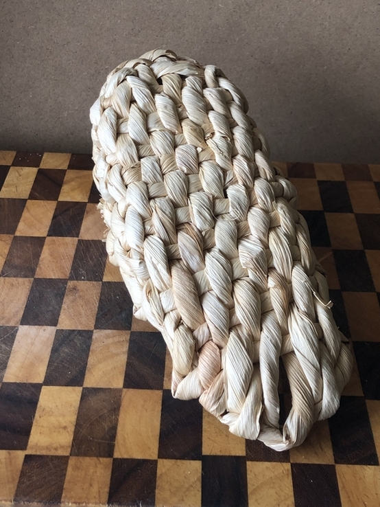 Тапочки (лапти) плетеные из рогозы (размер 38-40) для бани, фото №6