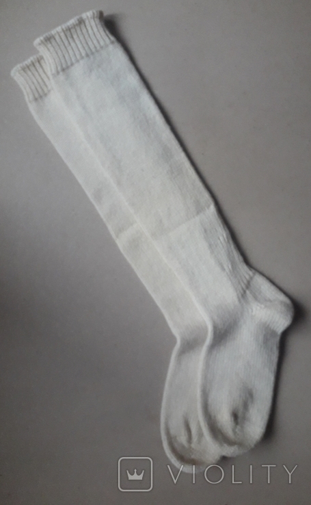 Шкарпетки високі натуральна вовна, h 55 см., не використовувались, фото №5